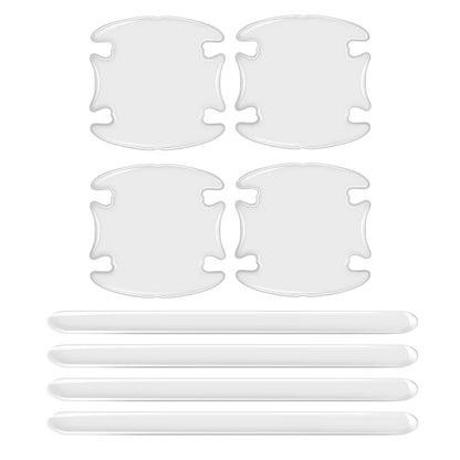 Invisible Transparent Car Door Handle Bowl Scratch Protective Stickers Silicon Rearview Mirror Anti-collision Protection Strip