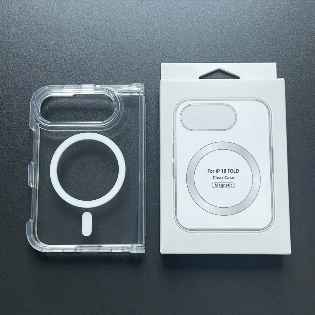 Original For Magsafe Magnetic Wireless Charging Phone Case For iPhone Duo 18 Fold Clear Protective Cover For iPhone 18 Duo