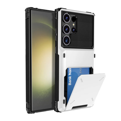 Flip Cards Solt Wallet PC Case For Samsung Galaxy S24 Ultra S23 Plus S22 S21 A15 A25 A35 A55 5G A16 A06 Armor Funda Stand Cover