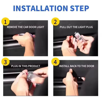 2pcs For Lexus F SPORT ES RX NX LS UX LM LX GX LC RZ IS CT GS RC HS SC TX LB Car Door LED Courtesy Lights Projector Lamp