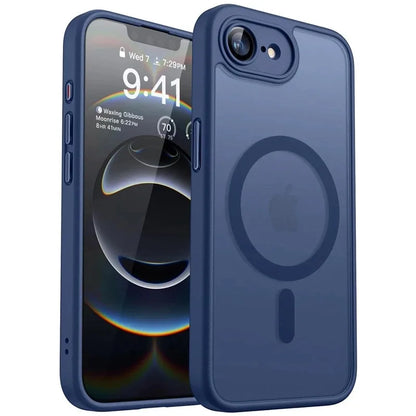 Luxury Magnetic Matte Clear Case For iPhone 16E 17E For Magsafe Shockproof Cover For iphone 17 16 15 14 13 Pro Max Plus Coque