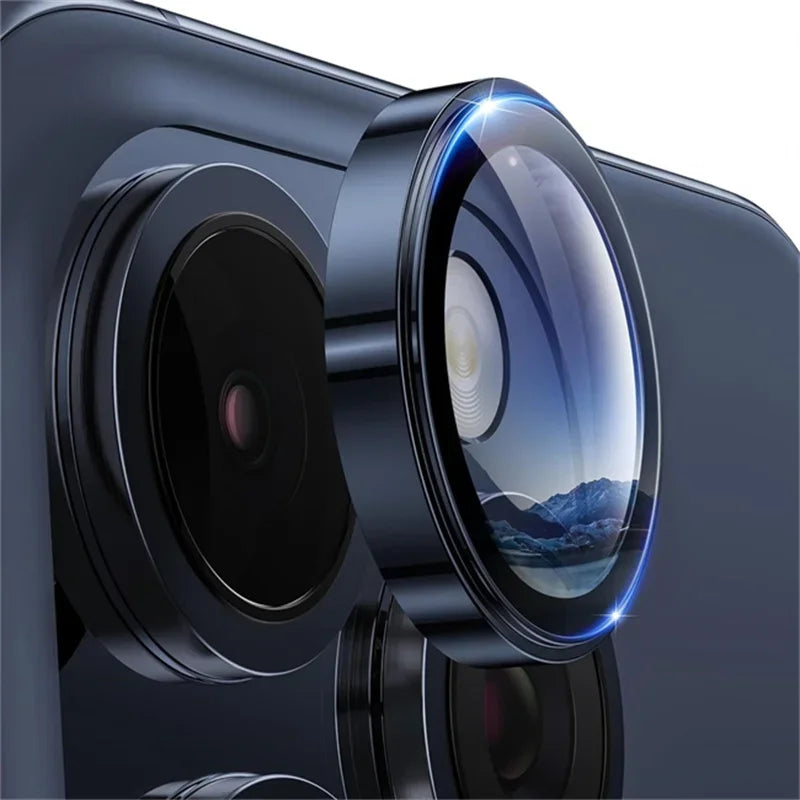 3D Metal Lens Protector Glass For iPhone 17 Pro 17Pro Max 17 Air Alloy Back Camera Ring Cover For iPhone 16 Pro 16 Pro Max Lens