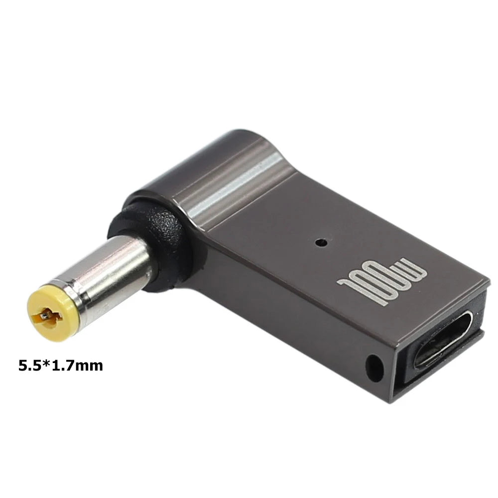 100W USB Type C Fast Charging Adapter Plug Connector Universal USB C Laptop Charger Converter for Dell Asus Hp Acer Lenovo
