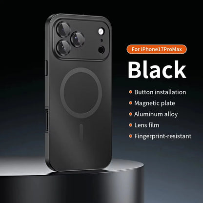 Luxurious Aluminium Magnetic Phone Case For iPhone 12 13 14 15 16 17 18 Pro Max Plus Air Lens Glass Protective Metal Phone Cover