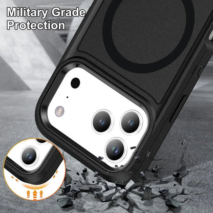 3IN1 Military Grade Heavy Duty Armor Case For IPhone 18 Pro Max 17 16 15 14 Plus Magnetic Charge TPU+PC Anti-fall Protect Cover