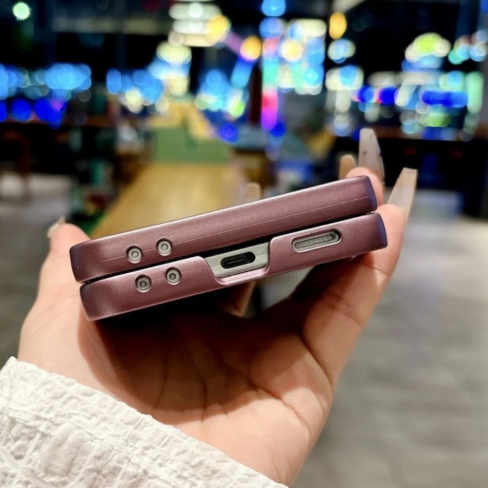 Flip 7 Ultra Thin Anti-Scratch Magnetic Phone Case for Samsung Z Flip 7 6 5 4 8 5G for Magsafe Wireless Charging Matte PC Cover