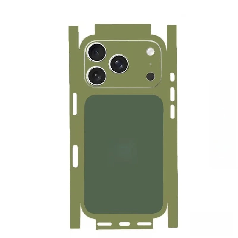 For Apple iPhone 17 16 15 14 IPhone13 Pro Max Full Body Wrap Decal Skin 3D Plain Color Rear Protective Sticker Film