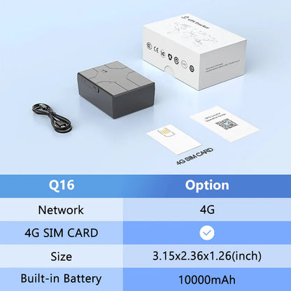 10000/20000mAh Battery 4G GPS Tracker Car Vehicle Track Locator Magnet Long Standby Real-Time GPS Tracking Device Location APP
