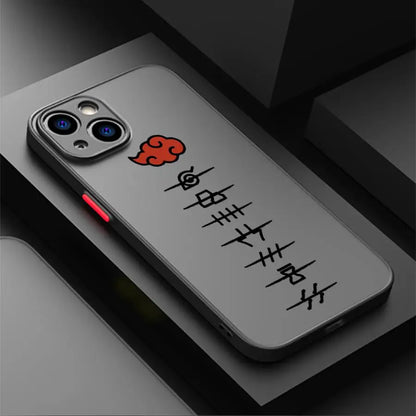 Black Edge Shell Phone Case for Apple iPhone 14 12 Mini 11 13 Pro XS 16e 11 Max 16 XR 15 Narutos Namikazes LOGO