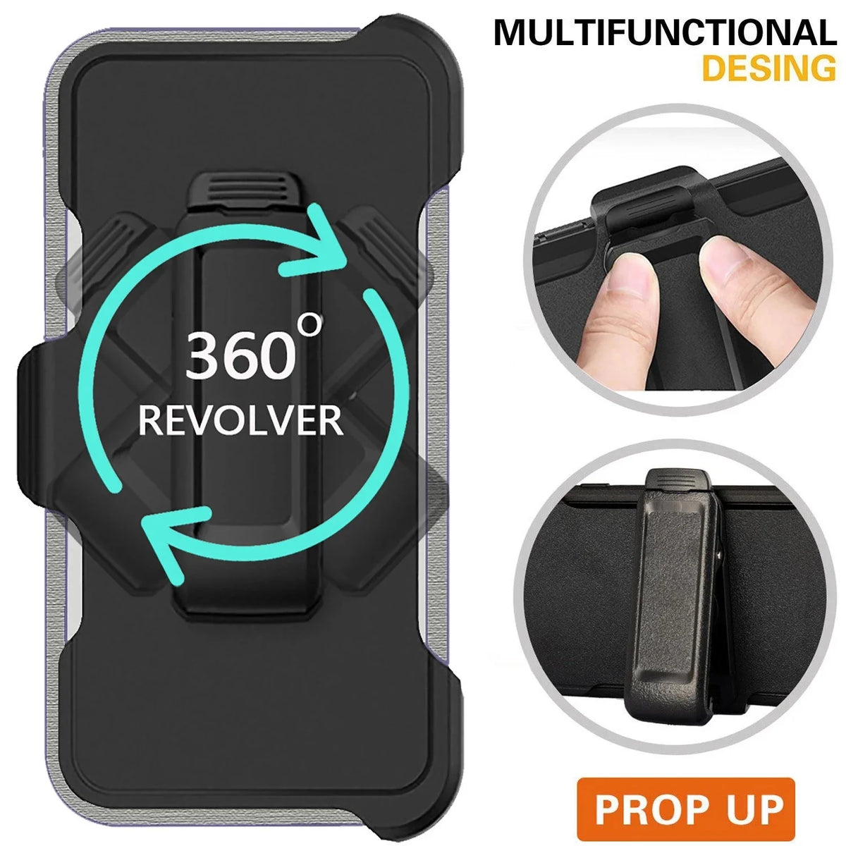 Luxury OTT Armor BOX Phone Case for IPhone 17 Air 16 15 14 Plus 13 12 Pro Max Soft Bumpers with Belt Clamp Protective Hard Cover