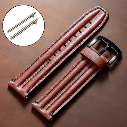20/22/24mm Cowhide Leather Watchband Straps for Seiko for Omega Men Women Universal Business Bracelets Vintage Oil Wax Wristbelt