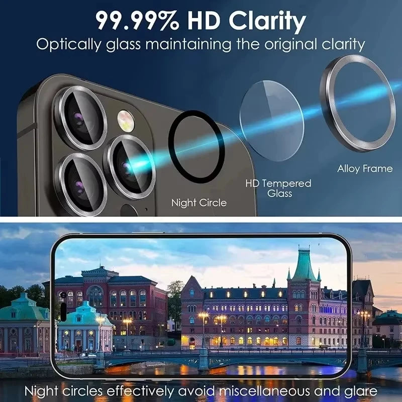 Metal Camera Lens Protector Glass For iPhone 16 17 15 13 18 11 12 14 Pro Max Air Back Lens Protection Film For iPhone 12 13 Mini