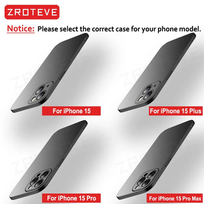 For iPhone 17 16 17e 16e 15 14 13 12 Pro Max ZROTEVE Slim Matte Hard PC Cover For iPhone16 Plus iPhone15 iPhone17 Air Phone Case