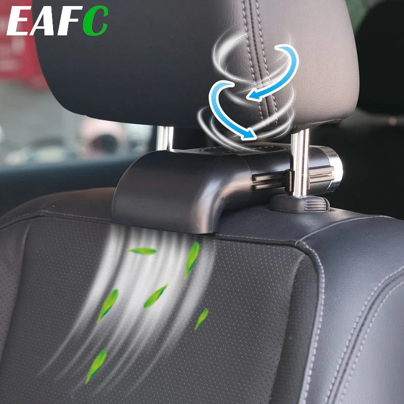 EAFC Mini Car Seat Back USB Fan Foldable Silent Fan 3-Speeds  Adjustable Universal Car Cooler Air Cooling Car Rear Seat Auto