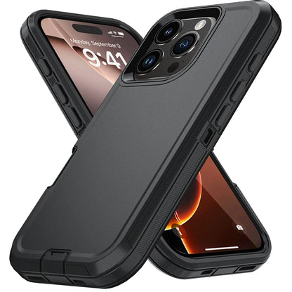Shockproof Phone Cases For iPhone 17 16 15 14 13 12 11 Pro Max Mini 16E Defender Protecte Case For iPhone Air 15 16 Plus Cover