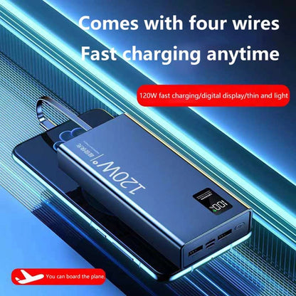 VIVO 4 in 1 Power Bank 120W 500000mAh High Capacity With Cables Super Fast Charging Portable Charger For iPhone Samsung 2026