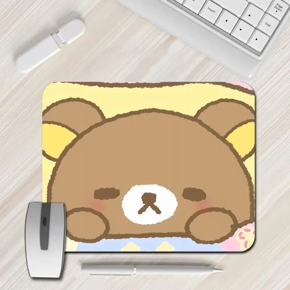 Lovely Rilakkuma Kawaii Pad Rubber Gaming Mousepad Gamer Stitching Dining Table Desk Mat PC Computer Keyboard Mat Mause Mice