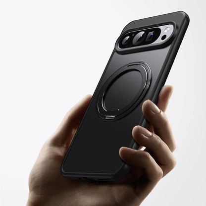 360°Rotating Stand Magnetic Phone Case For Google Pixel 10 9 Pro XL 8 7 Pro 9a 8a 7a Metal Folding Bracket Shockproof Cover