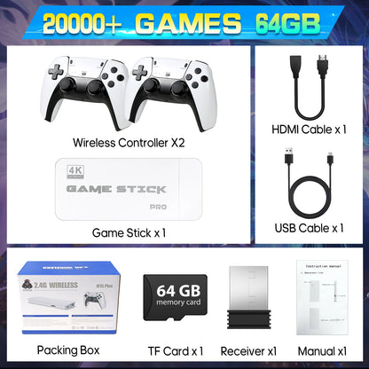 M15 4K TV Retro Handheld Game Console Stick 2.4G Dual Wireless Controller 20000+ Classical Games 23 Classic Emulaters