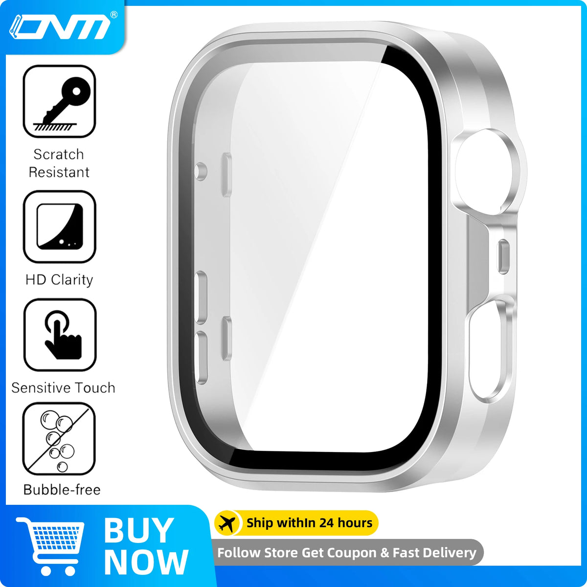Glass+Case for Huawei Watch Fit 4/4 Pro Tempered Glass Screen Protector & Hard PC Protective Bumper for Huawei Fit4 Accessories