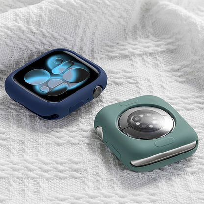 Soft Silicone Case for Apple Watch Band 46mm 45 44 42mm 41 40mm Accessories Protectector iWatch Series SE 12 11 10 9 8 7 6 Cover