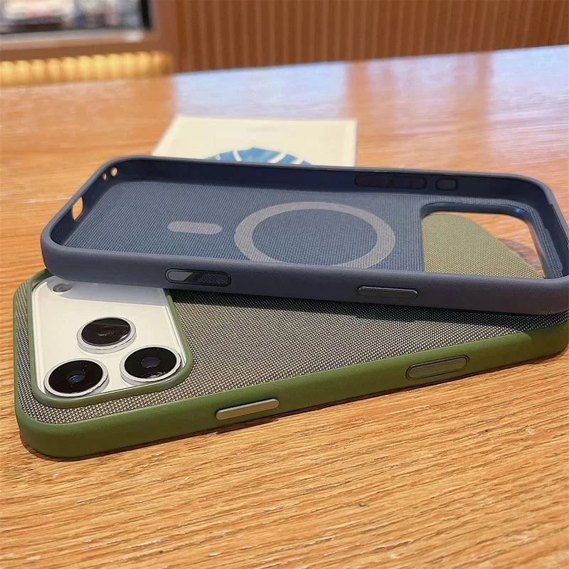 Original Technology Woven for Magsafe Magnetic Phone Case for IPhone 18 Promax 17 16 15 14 13 Pro Max Animation Shockproof Cover