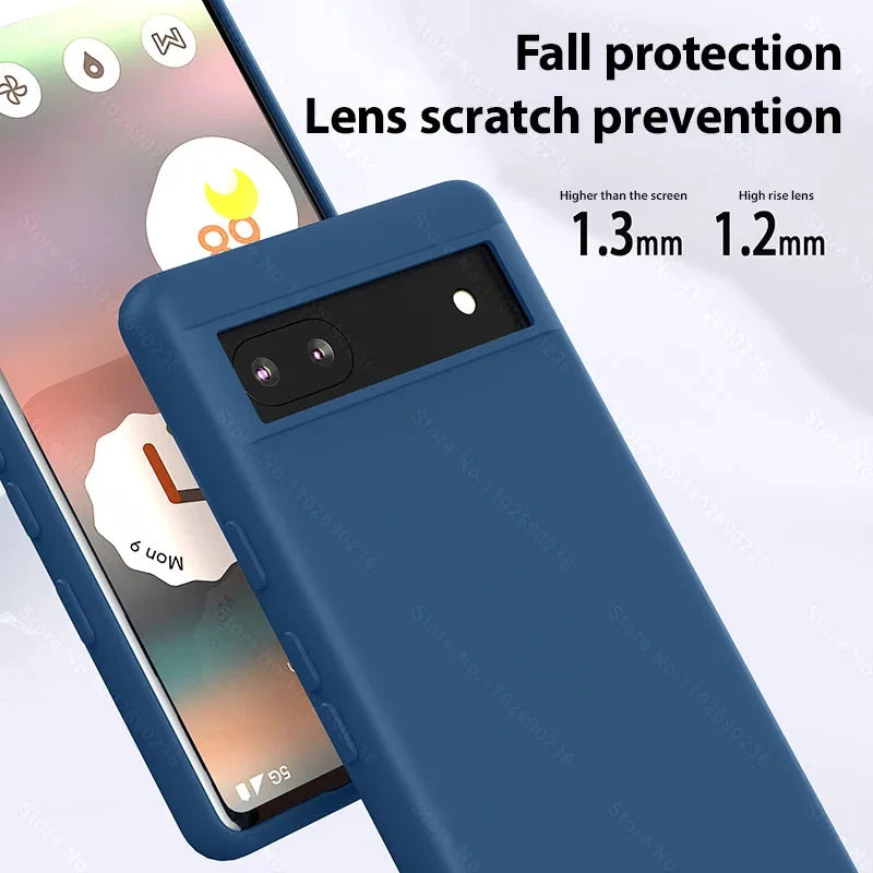 Luxury Original Liquid Silicone Phone Cases For Google Pixel 8 6 7 Pro 6A 7A Case For Google Pixel 8 7 Pro Shockproof Soft Cover