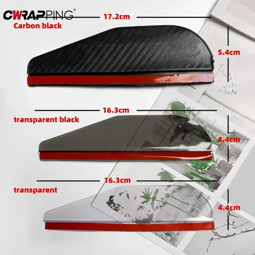 2Pcs Universal Car Rearview Mirror Rain Cover Carbon Fiber Side Mirror Protector Waterproof Shield Rain Eyebrow Car Accessories