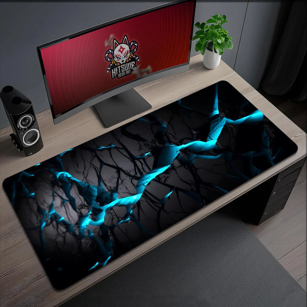 Geometric Blue Gradient Honeycomb Mouse Pad Non-slip Thickened Large Writing Lockedge Office Student Gaming Cushion MousePad