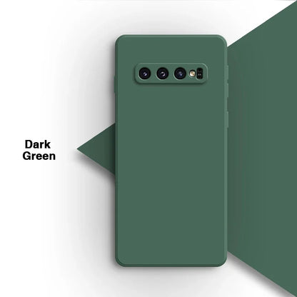 Matte Original Phone Case for Samsung Galaxy S10 Plus S10E S10+ S10Plus High Qualtiy Soft Candy Color Liquid Silicone Back Cover