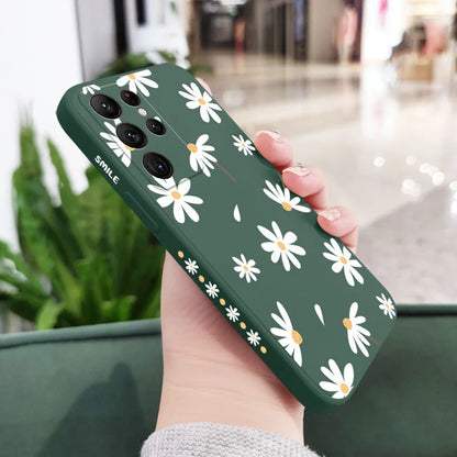 Plain Daisies Phone Case For Samsung Galaxy S24 S23 S22 S21 S20 Ultra Plus FE S10 S9 S10E Note 20 Ultra 10 9 Plus Cover