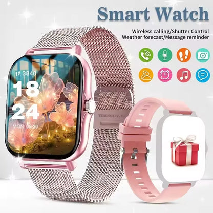 2026 New Smart Watch Bluetooth Call Fitness Tracker Heart Rate Sleep Record Outdoor Sport Watch for Android/IOS Men Women HT30