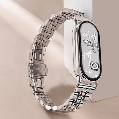 Metal Strap For Xiaomi Band 10 9 8 Belt Smartwatch Stainless Steel Mi Band 9 Bracelet Wristband Miband 11 Watchband Accessories
