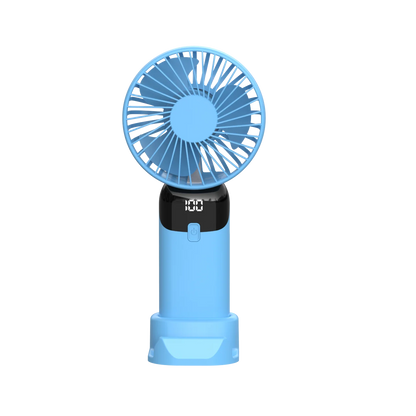 USB Mini Strong Wind Handheld Fan Portable Quiet Rechargeable Desktop Air Cooler with Phone Holder Cooling Fan Outdoor Travel