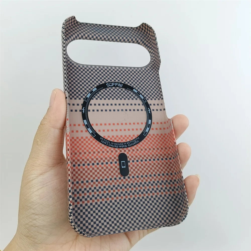 Luxury Ultra Thin Hard PC Carbon Fiber Pattern Matte Case For Google Pixel 10 9 8 7 6 Pro XL 10proxl 5G MagSafe Shockproof Cover