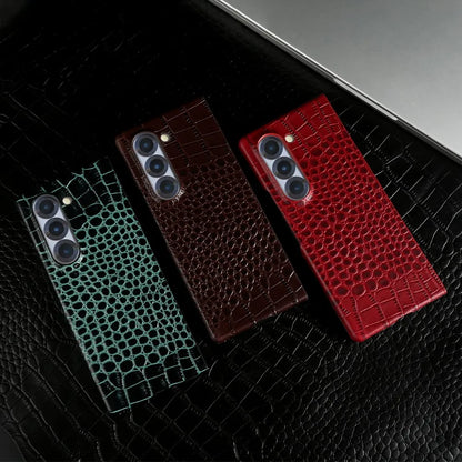 Luxury Hand Crafted Genuine Leather Case For Samsung Galaxy Fold 6 Fold5 3 Mobile Phone Cover Galaxy Z Flip6 Back Shell Coque