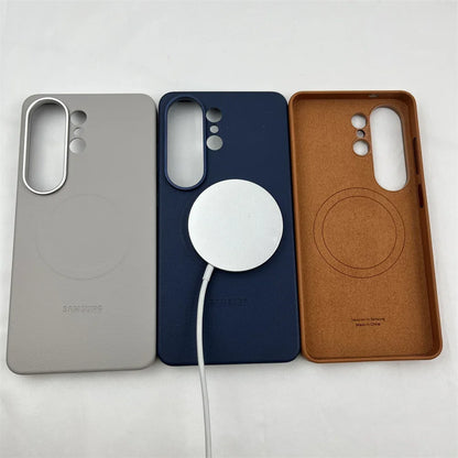 Samsung Galaxy S26/S26 Plus/s26+/S26 Ultra Leather Magsafe Phone Case Cover Ultra-thin Soft Magnetic Back Protective Shell