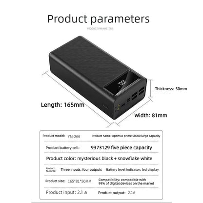 Power Bank 30000mah 40000mAh 50000mah PowerBanks Battery Digital Display for Iphone Samsung Huawei Xiaomi Fast Charging