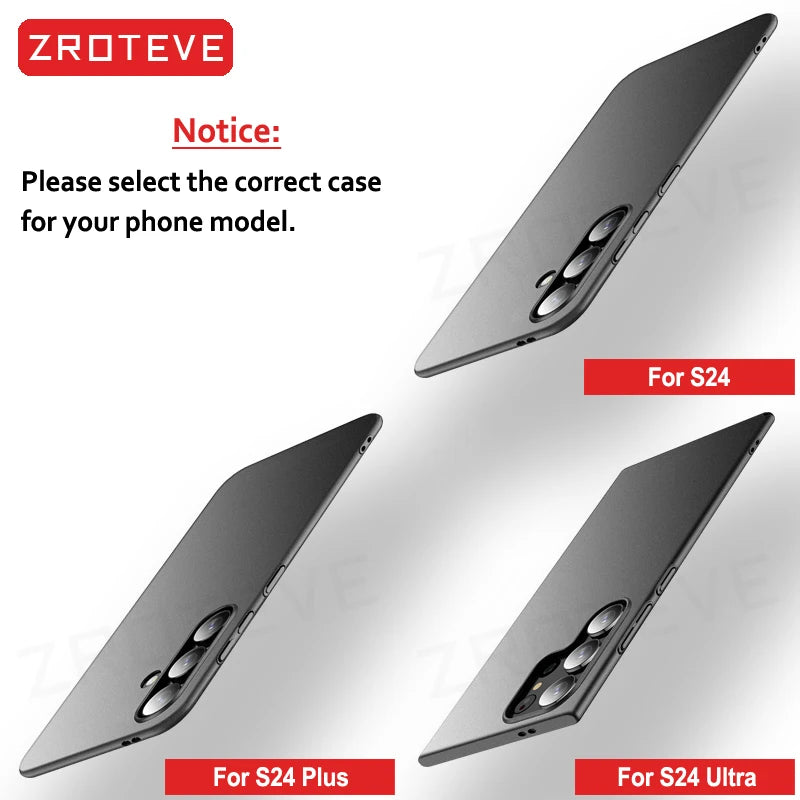 S24 Case Zroteve Slim Hard PC Matte Cover For Samsung Galaxy S24 Ultra S25 Edge S22 S26 Plus S20 S21 S23 FE S24+ Phone Cases