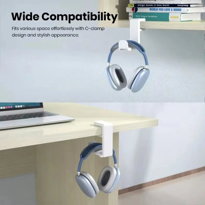 PC Gaming Headphone Stand Headset Hook Holder Hanger Mount With Adjustable 360° Rotating Arm Clamp Desk Mount Universal Bracket