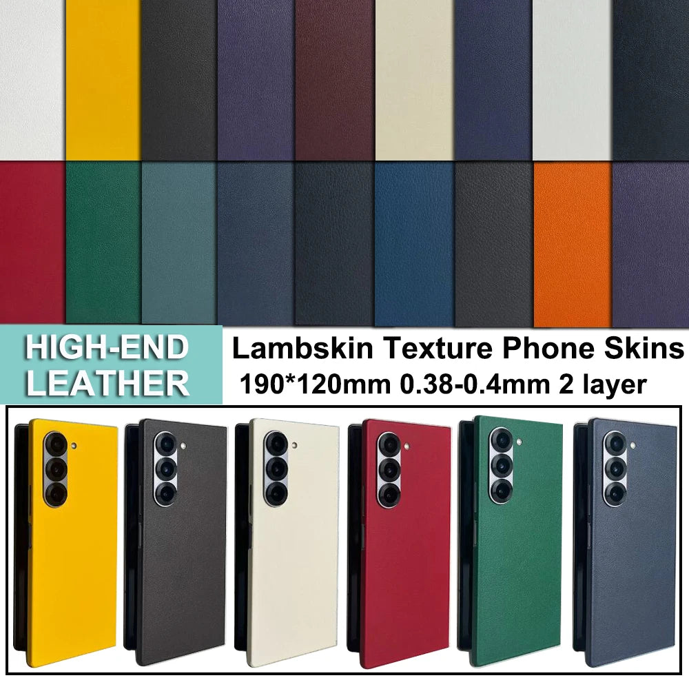 VORMIR 20pcs Plain Leather Phone Skin Wrap Decoration Stickers for Cutting Machine Rear Back Films for Phone Accessory Store