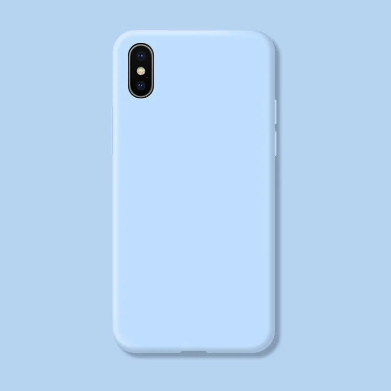For iphone X XR X s Max Fundas Original Case For iphone XR XS Max Shockproof Liquid Silicone Protective Phone Back Cover Case