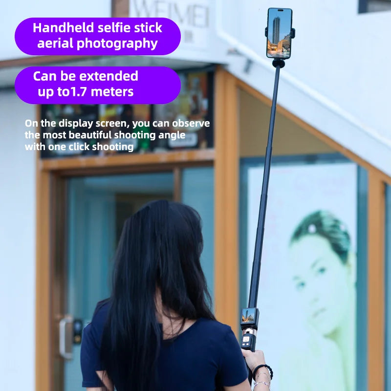 Screen Mirroring Selfie Stick WIFI Projection Screen Tripod Real Time Display Selfie Monitor For Smartphone Vlog Video Recording
