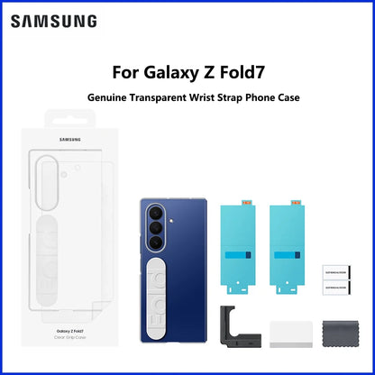 Original Genuine Samsung Galaxy Z Fold7 Clear Grip Case ZFold7 Clear Protective Case with Anti-Reflective Film EF-QF966