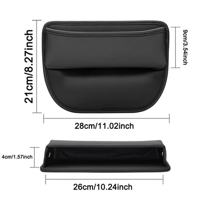 Car Seat Gap Organizer Storage Box Nappa Leather Multifunction Universal Crevice Side Storage Pocket Wallet Key Card Accessories