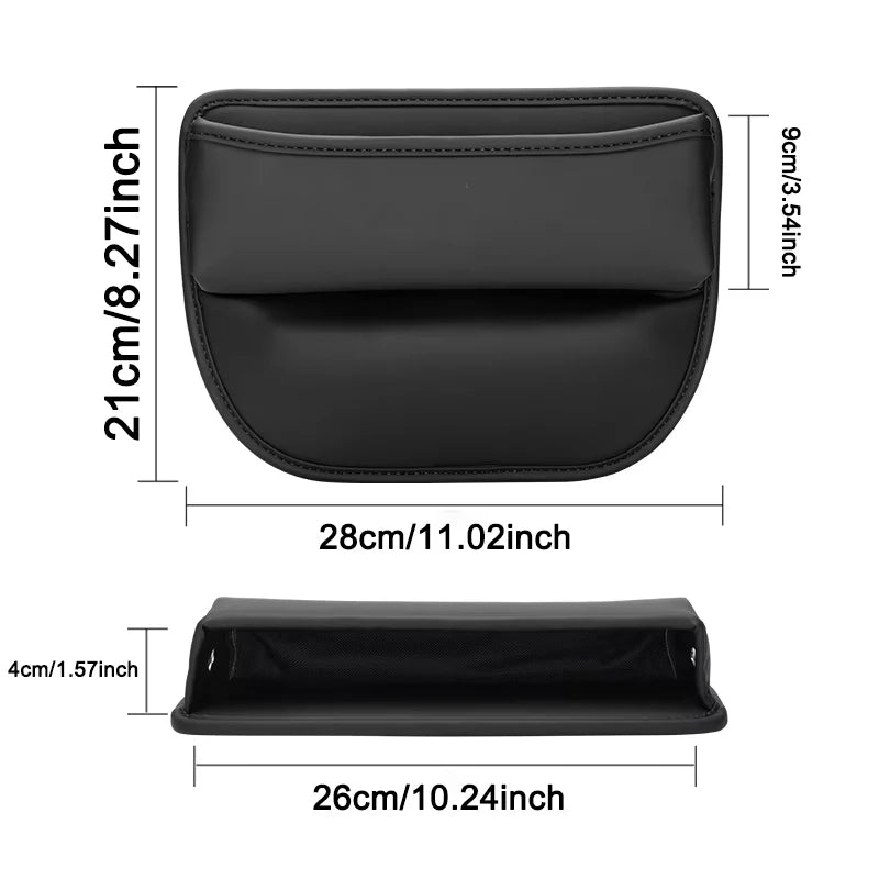 Car Seat Gap Organizer Storage Box Nappa Leather Multifunction Universal Crevice Side Storage Pocket Wallet Key Card Accessories