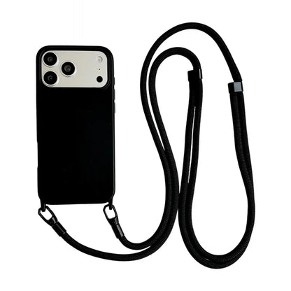 Lanyard Case For iPhone 17 Pro Max 14 12 11 13 15 16 Plus 17 Air Candy Shockproof Crossbody Neck Cord Strap Soft Official Cover