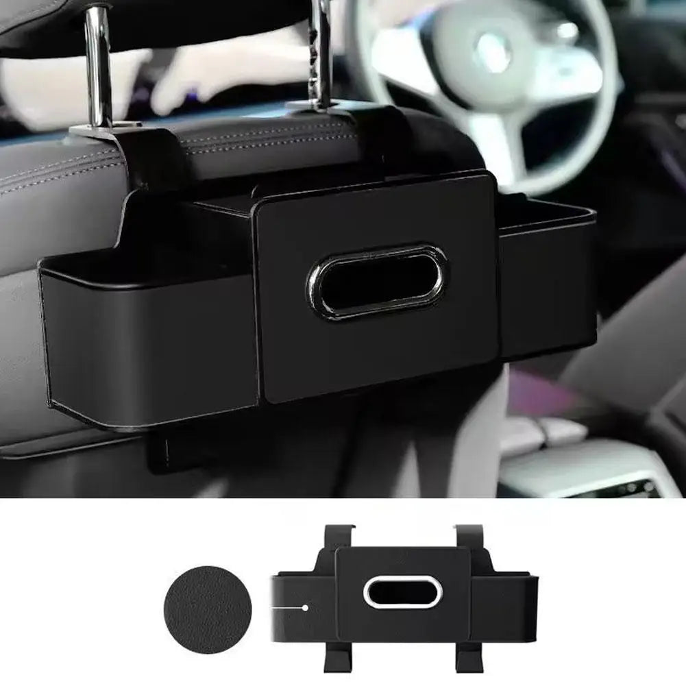 New Car Back Seat Storage Box With Tissue Box And Cup Holders Multifunctional Car Rear Seat Storage Organizer For Travel