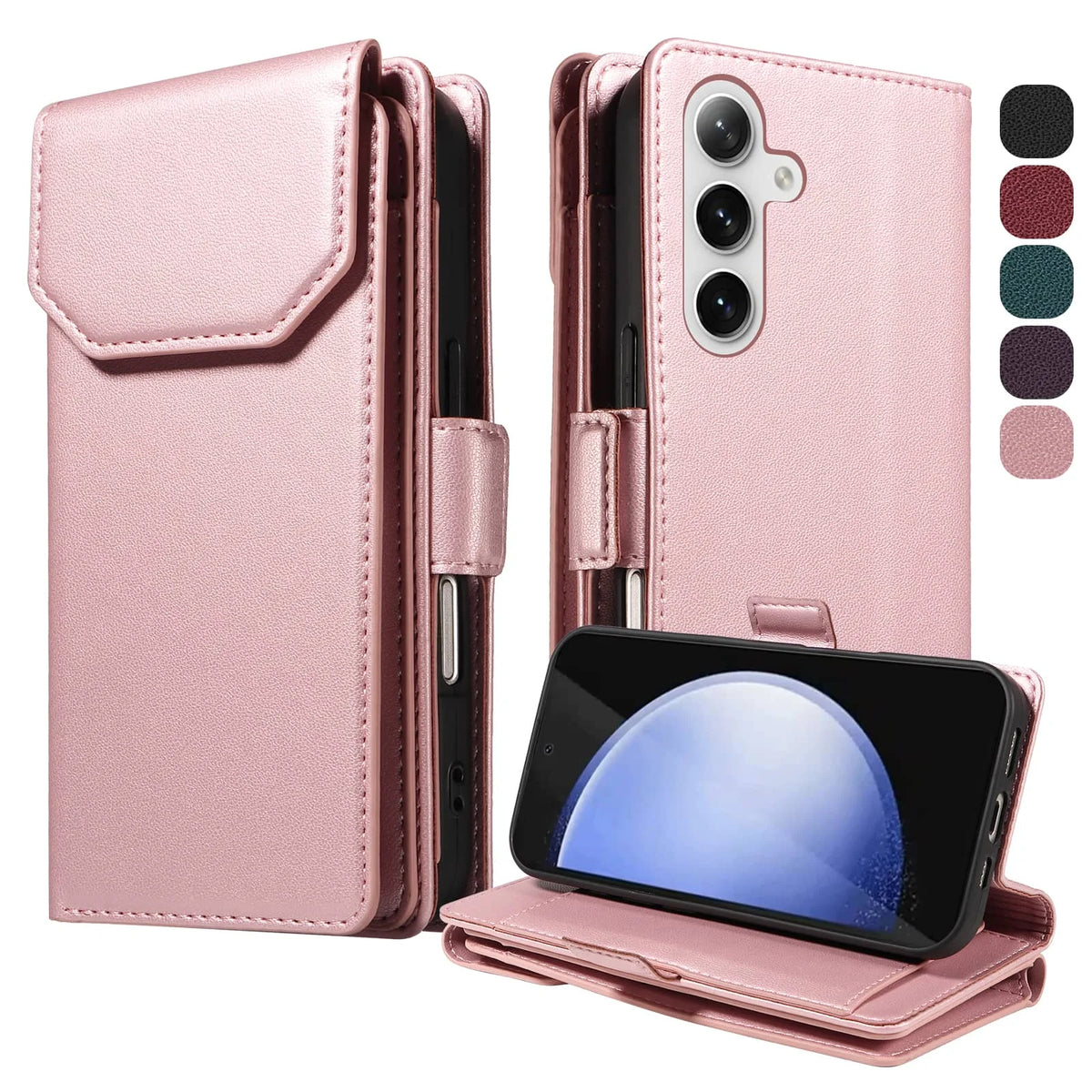 Wallet Case for Google Pixel 9 8 7 Pro 9 Pro XL 9A 8A 7A 6A, [10+ Card Slots] Protective TPU Inner Shell, Shockproof Flip Cover