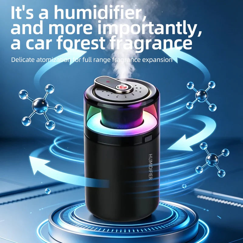 USB Starry Sky Car Humidifier & Aroma Diffuser, Mini Portable Nebulization Air Freshener with RGB Light, Fits Car, Home, Office